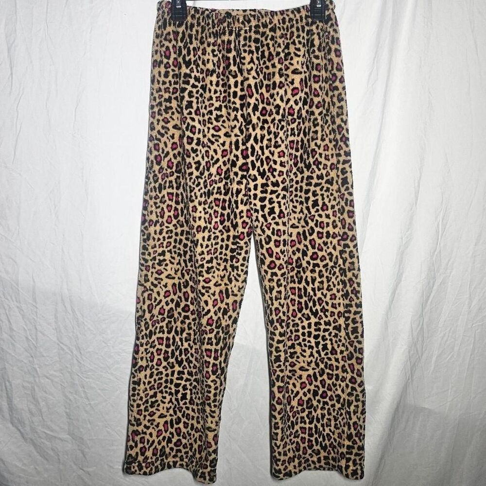 y2k 2000s cheetah print fuzzy pajama pants